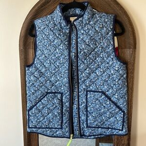 Crewcuts Blue Floral Quilted Kids Vest